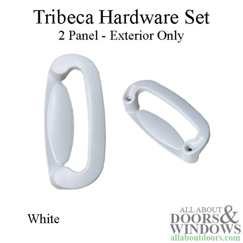 Andersen Tribeca 2-Panel Exterior Trim Hardware - White - Andersen Tribeca 2-Panel Exterior Trim Hardware - White