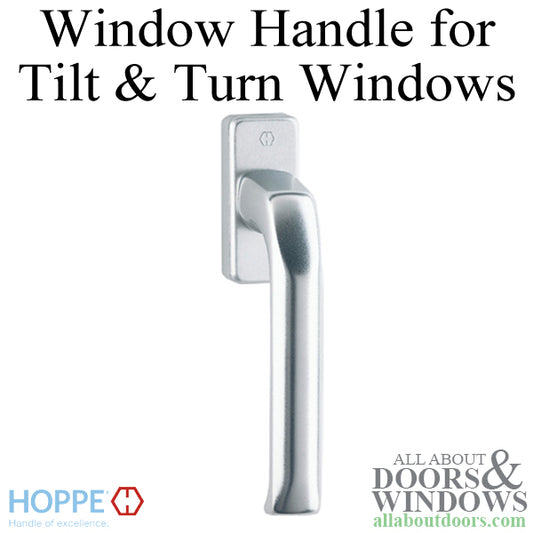 London Non-Locking Handle for Tilt & Turn Windows - Made of Aluminum - Silver