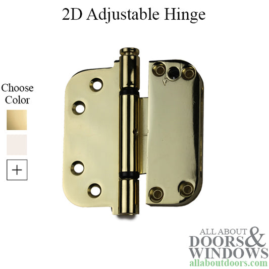 2D adjustable Hinge, Set for middle positions - Choose Color