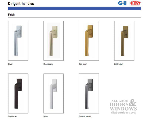 Tilt & Turn Dirigent-F Inside Handle, 7 x 38mm Spindle - Tilt & Turn Dirigent-F Inside Handle, 7 x 38mm Spindle