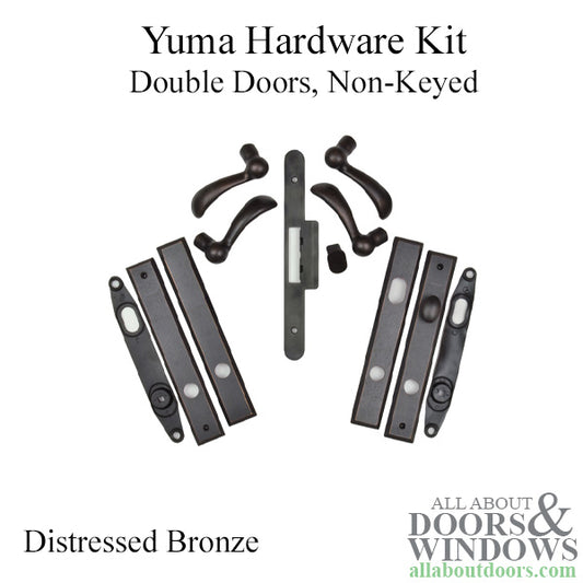 Andersen Yuma Double Door Hardware Kit - Non-Keyed - Distressed Bronze