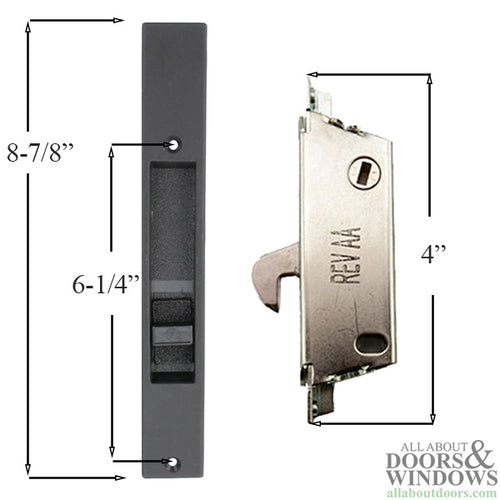 Sliding Patio Door Handle Flush Mount Handle With Mortise Lock - Sliding Patio Door Handle Flush Mount Handle With Mortise Lock