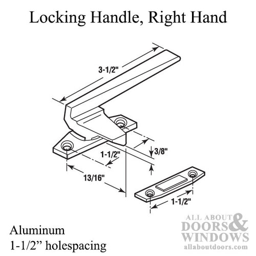 Sash Lock With Keeper Right Handed Locking Handle For Casement Window Aluminum - Sash Lock With Keeper Right Handed Locking Handle For Casement Window Aluminum