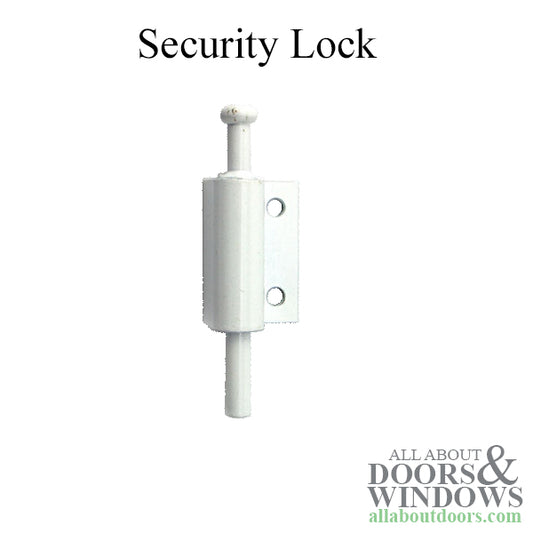 Patio Door Push or Pull Security Lock White Finish