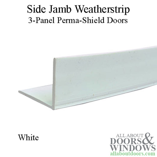 Andersen Perma-Shield 3-Panel Gliding Door Side Jamb Weatherstrip, Inside Stationary Panel - White