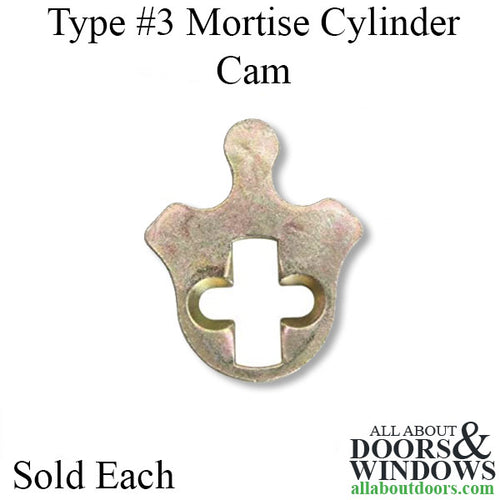 Mortise Cam only, Type #3, for Clover Lock Cylinders - Mortise Cam only, Type #3, for Clover Lock Cylinders