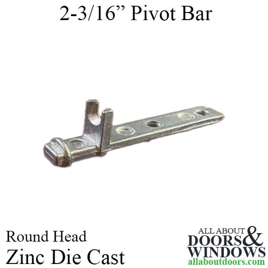 Pivot Bar 2-3/16", L-Shape Round Head - Zinc