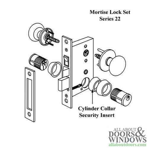 Mortise Lock Set Marks 22 Series Replacement Lock Set Double Cylinder - Mortise Lock Set Marks 22 Series Replacement Lock Set Double Cylinder