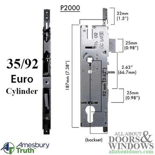 P2000 Active Gearbox only 35/92 Euro Cylinder - P2000 Active Gearbox only 35/92 Euro Cylinder