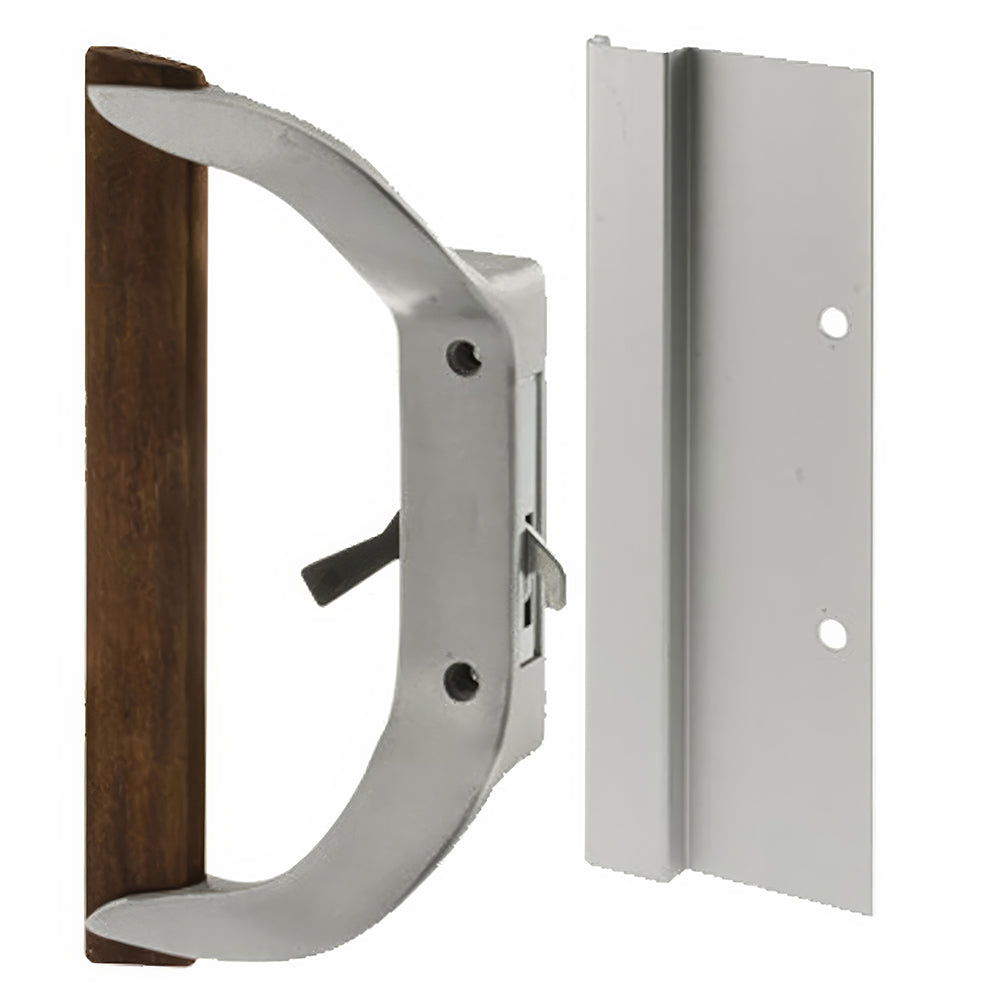 Handle Set for Sliding Patio Door with Diecast Inside Pull and Extruded Outside Pull - Handle Set for Sliding Patio Door with Diecast Inside Pull and Extruded Outside Pull