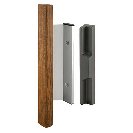 Deluxe Surface Mounted Handle Set for Sliding Glass Door Extruded Aluminum Inside Pull with Diecast Outside Pull