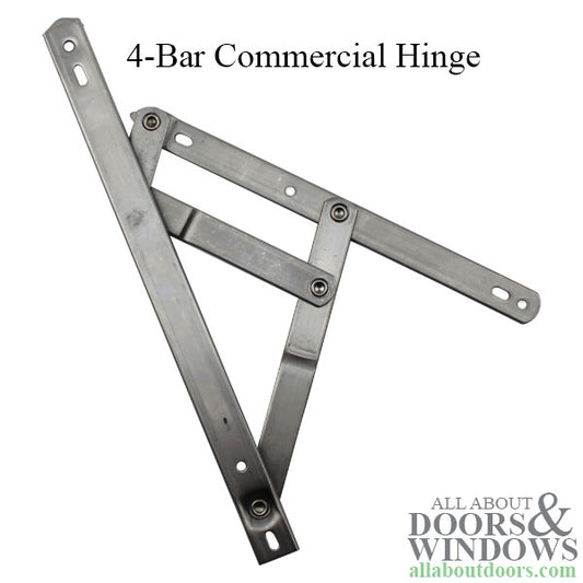 Anderberg 301SS 4 bar hinge 7/8  x 12" Track Truth 34.25  - Stainless Steel