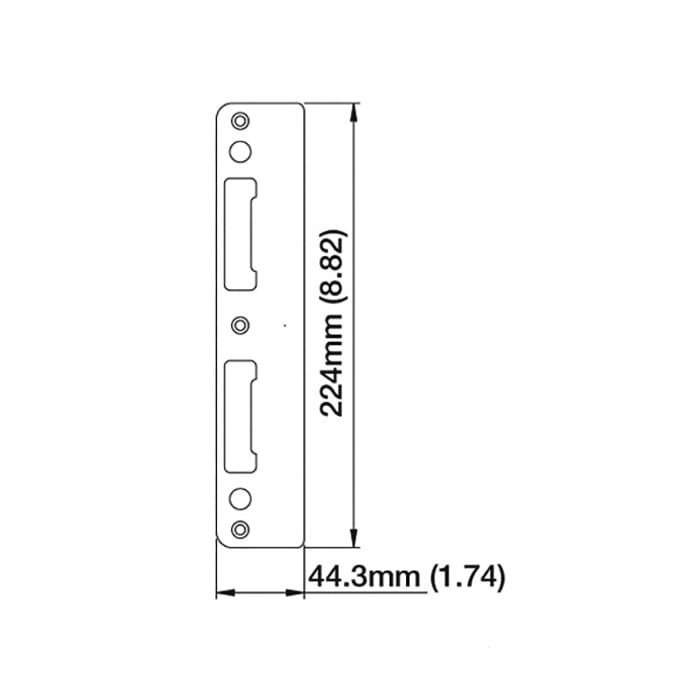 HOPPE Latch and Deadbolt Strike Plate with Curved Lip Antique Nickel - HOPPE Latch and Deadbolt Strike Plate with Curved Lip Antique Nickel