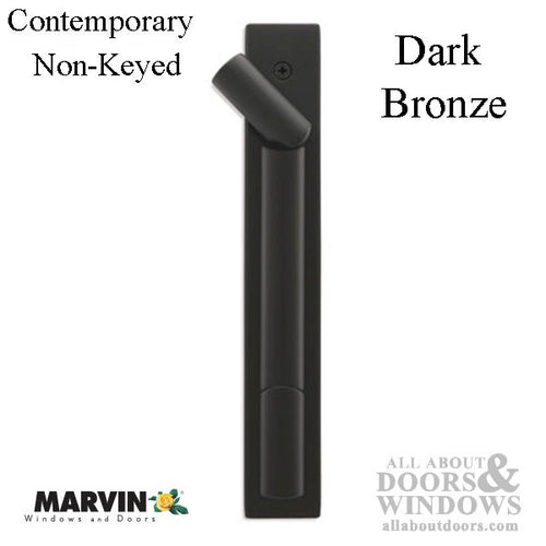 Marvin Contemporary Non-Keyed Handle, Ultimate Sliding French Door - Dark Bronze - Marvin Contemporary Non-Keyed Handle, Ultimate Sliding French Door - Dark Bronze