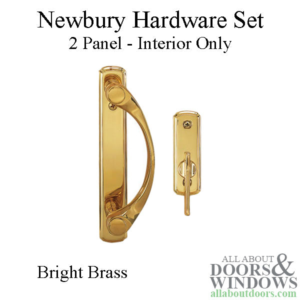 Andersen - Frenchwood Gliding Door Trim Hardware, Newbury - 2 Panel Interior ONLY - H.P. Brass - Andersen - Frenchwood Gliding Door Trim Hardware, Newbury - 2 Panel Interior ONLY - H.P. Brass