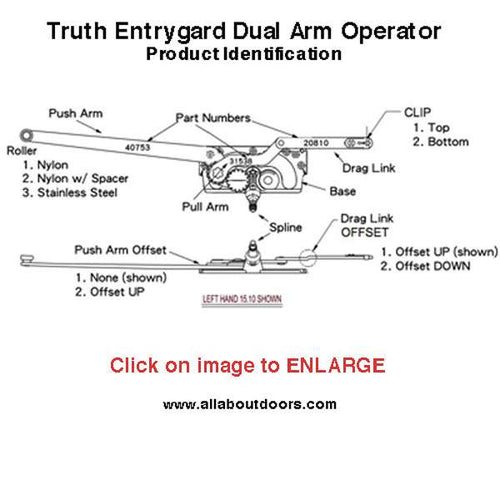 Truth Operator, 8.5 Dual Arm,  Egress Link- L h - Truth Operator, 8.5 Dual Arm,  Egress Link- L h