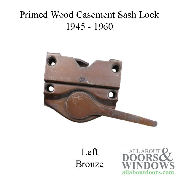 Discontinued - Andersen Casement Sash Lock 1945-1960 - Left, Bronze - Discontinued - Andersen Casement Sash Lock 1945-1960 - Left, Bronze