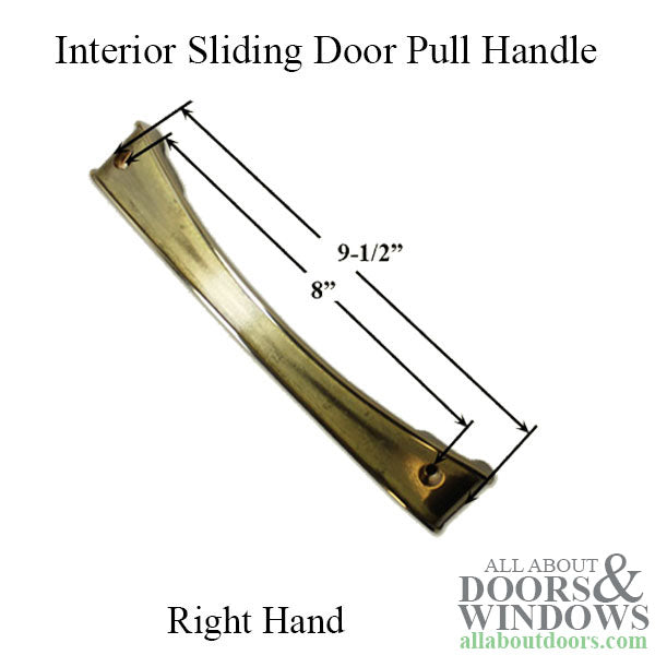 Blemished Interior Sliding Door Pull Handle - Right Hand - Polished Brass - Blemished Interior Sliding Door Pull Handle - Right Hand - Polished Brass