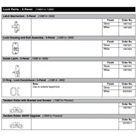 Andersen 3-Panel Perma-Shield Gliding Door - Lock Housing and Bolt Assembly,  - Stone - Andersen 3-Panel Perma-Shield Gliding Door - Lock Housing and Bolt Assembly,  - Stone