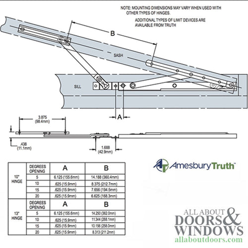 Truth 99.24.00.100 Sash Control, Limit Bar Device - Stainless Steel - Truth 99.24.00.100 Sash Control, Limit Bar Device - Stainless Steel