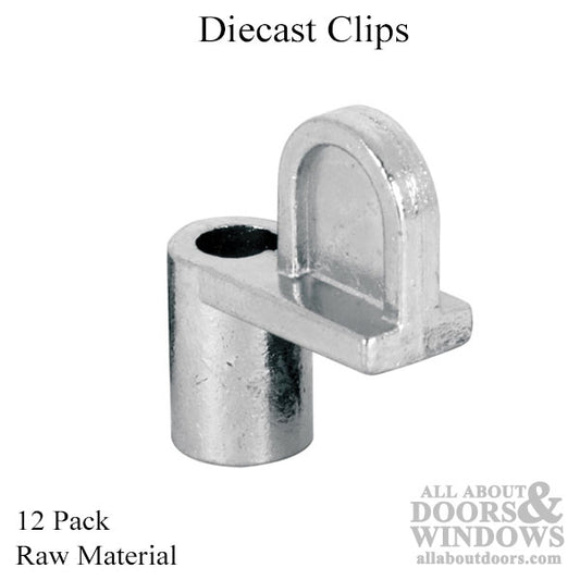 Diecast Screen Clips, Zinc, 5/16 Inch Offset - 12 Pack