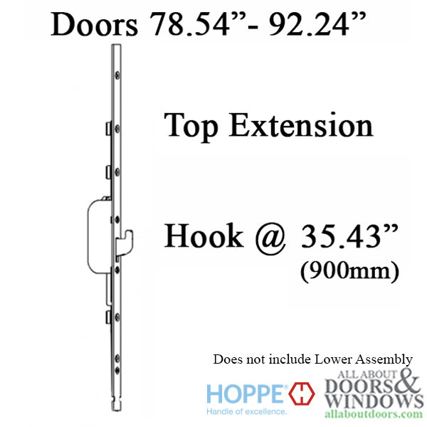 Top Extension Doors 78.54-92.24” Swing Hook @ 35.43