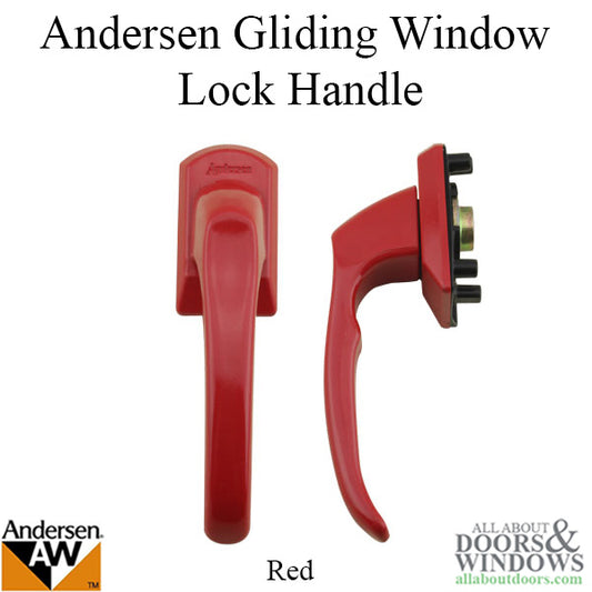 Gliding Window Lock Handle, Perma-Shield - Red