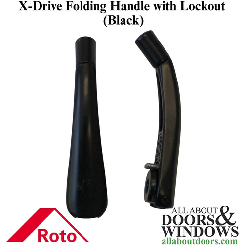 Roto OP06-7814-70 X-Drive X10 Folding Handle with Lockout - Roto OP06-7814-70 X-Drive X10 Folding Handle with Lockout