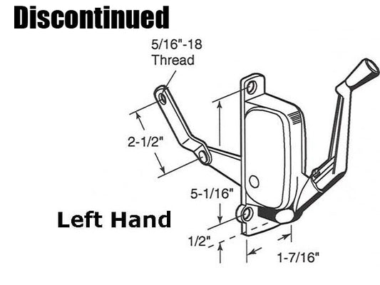 Awning Operator for Harcar Windows - Left - Aluminum