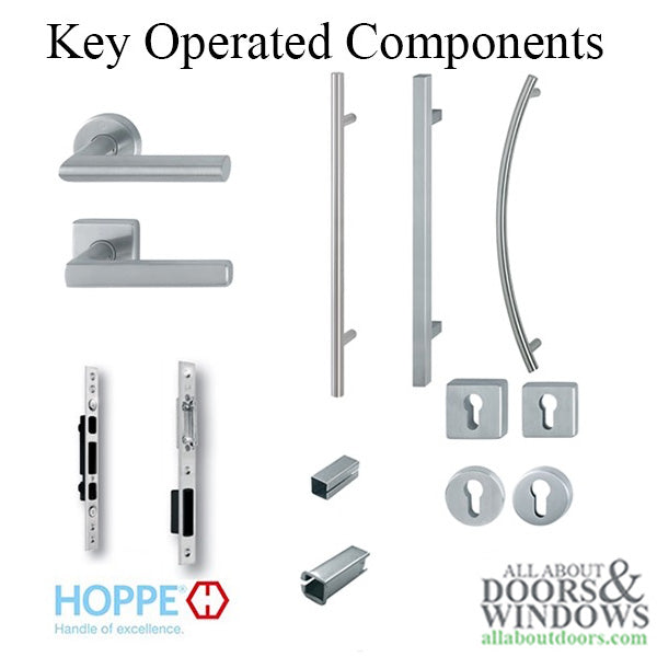 Hoppe Key Operated Multipoint Lock 1-¾ Inch Backset Doors 73.62-85.43 Inch Egress Panic Function - Hoppe Key Operated Multipoint Lock 1-¾ Inch Backset Doors 73.62-85.43 Inch Egress Panic Function