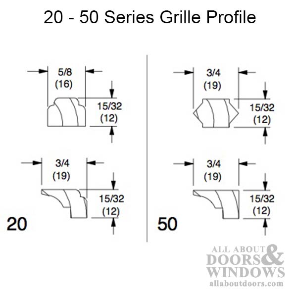 Marvin Series 20 & 50 Grille Pins for Diamond & Rectangular full surround grids - Marvin Series 20 & 50 Grille Pins for Diamond & Rectangular full surround grids