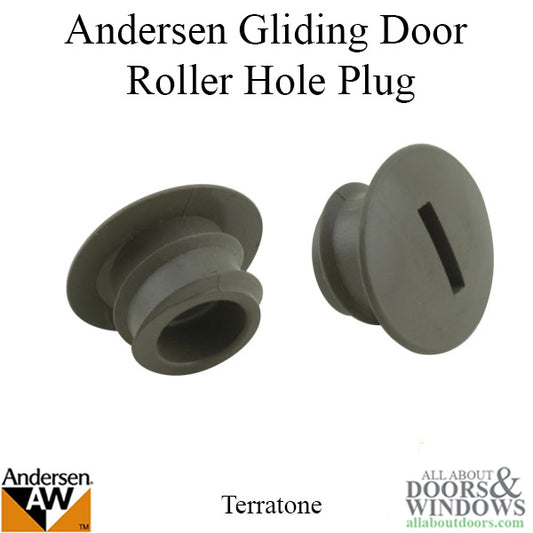 Andersen Hole Plug PSII Sliding Doors Tandem Roller Adjuster Terratone Hole Plug