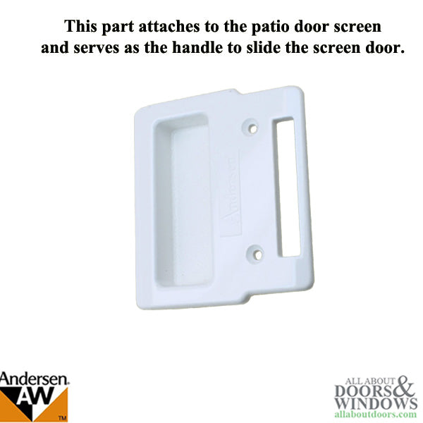 Andersen Screen Door Pull Inside Screen Door Handle White - Andersen Screen Door Pull Inside Screen Door Handle White