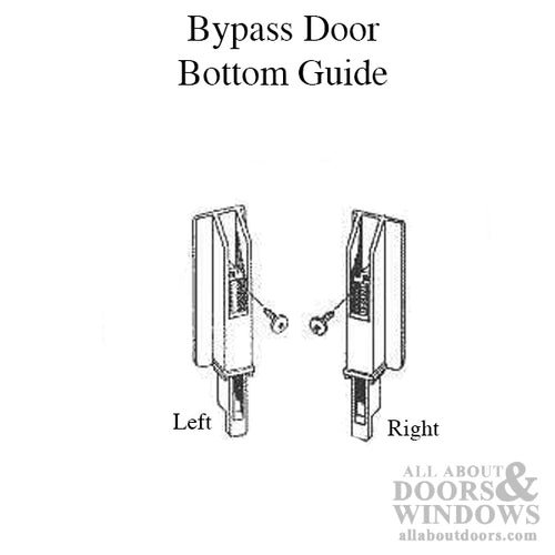 Bottom Guide for Bypass Closet Door - Bottom Guide for Bypass Closet Door