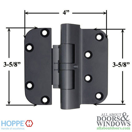 Hoppe F9714 2009 Set Hinge RHI / LHO Black - Hoppe F9714 2009 Set Hinge RHI / LHO Black