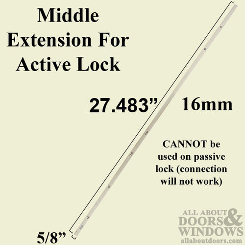 16mm P2000 Active Upper Assembly (27.483 Length), Doors Less than 69 - 16mm P2000 Active Upper Assembly (27.483 Length), Doors Less than 69