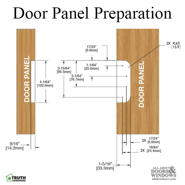 Truth Sentry Hinged Door Adjustable Guide Hinge, RHO / LHI, 4 x 4 inches - Truth Sentry Hinged Door Adjustable Guide Hinge, RHO / LHI, 4 x 4 inches