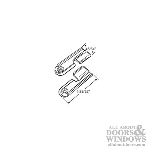 Ariel Double Hung Screen Latch Kit, Pair - Clear - Ariel Double Hung Screen Latch Kit, Pair - Clear