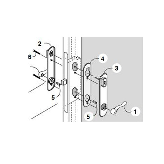 IPD Mortise Lock Drive Bar Spindle For 1.75 Inch Doors Mortise Lock Spindle