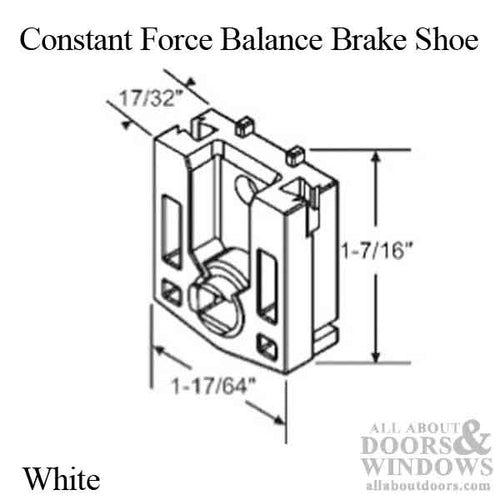 Brake Shoe 1-1/4 Pocket, pivot lock, spring side locking - Brake Shoe 1-1/4 Pocket, pivot lock, spring side locking