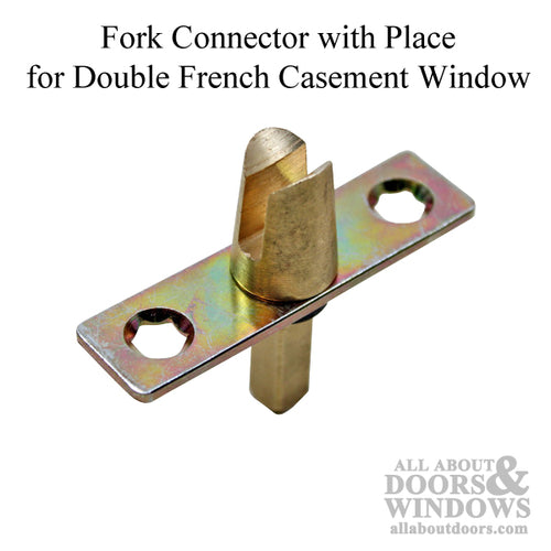 Fork Connector with Plate for Double French Casement Window - Fork Connector with Plate for Double French Casement Window