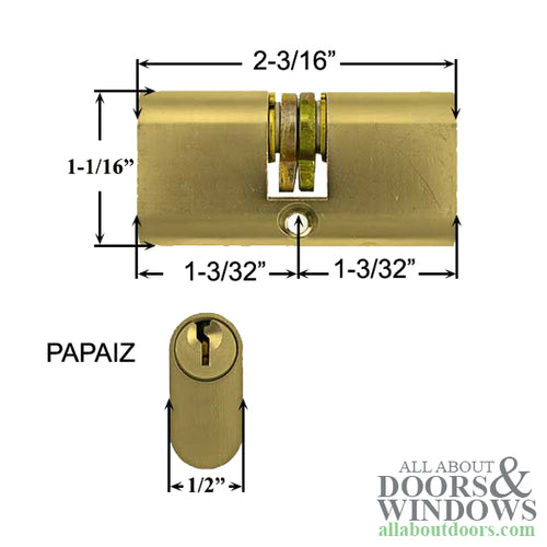 Papaiz Double Lock Cylinder Double Keyed - Papaiz Double Lock Cylinder Double Keyed