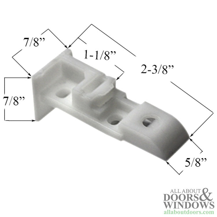 Top Sash Guide Single Double Hung Window Right Hand White Plastic - Top Sash Guide Single Double Hung Window Right Hand White Plastic