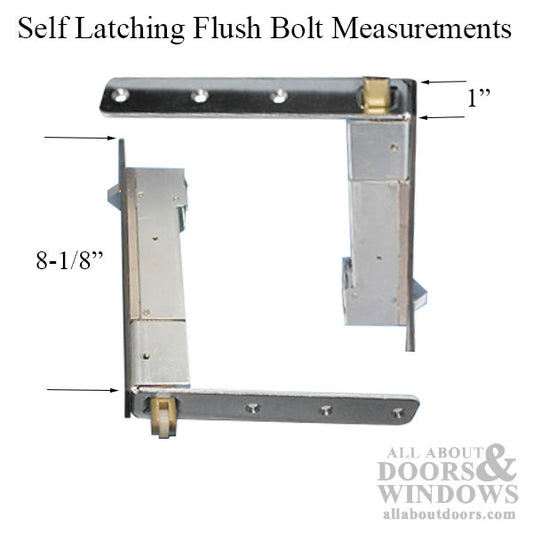 Automatic, Self Latching Flush bolts, Wood Doors - Bronze