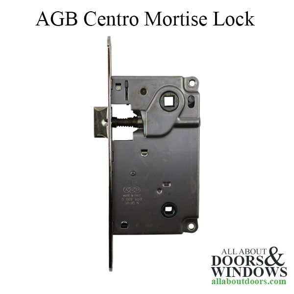 AGB Centro Mortise Lock, 50mm Backset, 22mm Radius Faceplate, Bathroom Function - AGB Centro Mortise Lock, 50mm Backset, 22mm Radius Faceplate, Bathroom Function