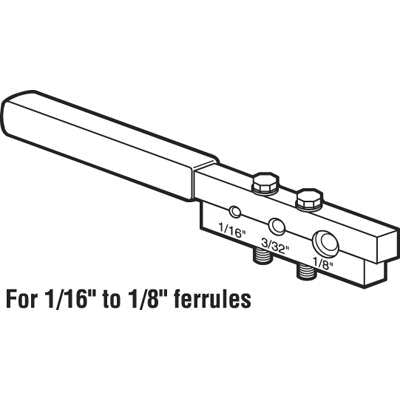 Ferrule Crimping Swage Tool; 1/16 - 1/8  Inch cable - Ferrule Crimping Swage Tool; 1/16 - 1/8  Inch cable