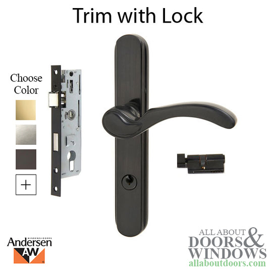 Andersen Traditional Storm Door Handel Set and Hardware Andersen Door Lever- Choose Finish