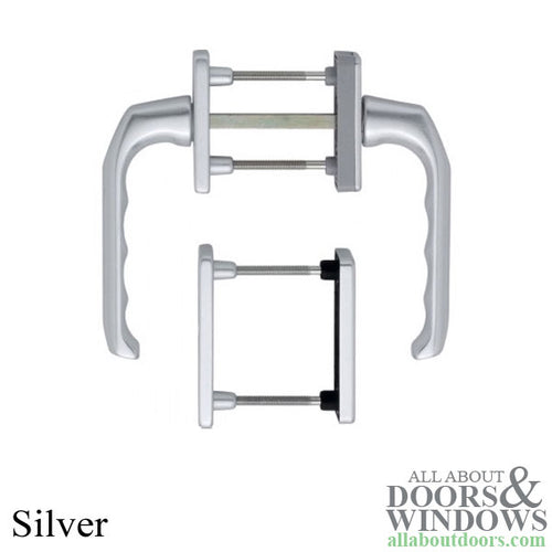 HOPPE London, Tilt Turn window non keyed handle with cylinder Rosette 90° Stop  Silver - HOPPE London, Tilt Turn window non keyed handle with cylinder Rosette 90° Stop  Silver