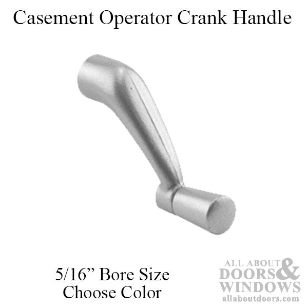 Casement Operator Crank Handle, 5/16 inch Spline, 2-11/16 inch Projection - Choose Color - Casement Operator Crank Handle, 5/16 inch Spline, 2-11/16 inch Projection - Choose Color