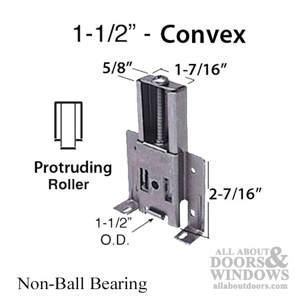 Cox Mirror closet door Bottom roller 1-1/2 Convex Nylon wheel - Cox Mirror closet door Bottom roller 1-1/2 Convex Nylon wheel